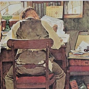 Okładka na okładkę do kalendarza podatkowego Norman Rockwell wydruki artystyczne papier ulotki wystrój domu pomysły na prezenty urodzinowe