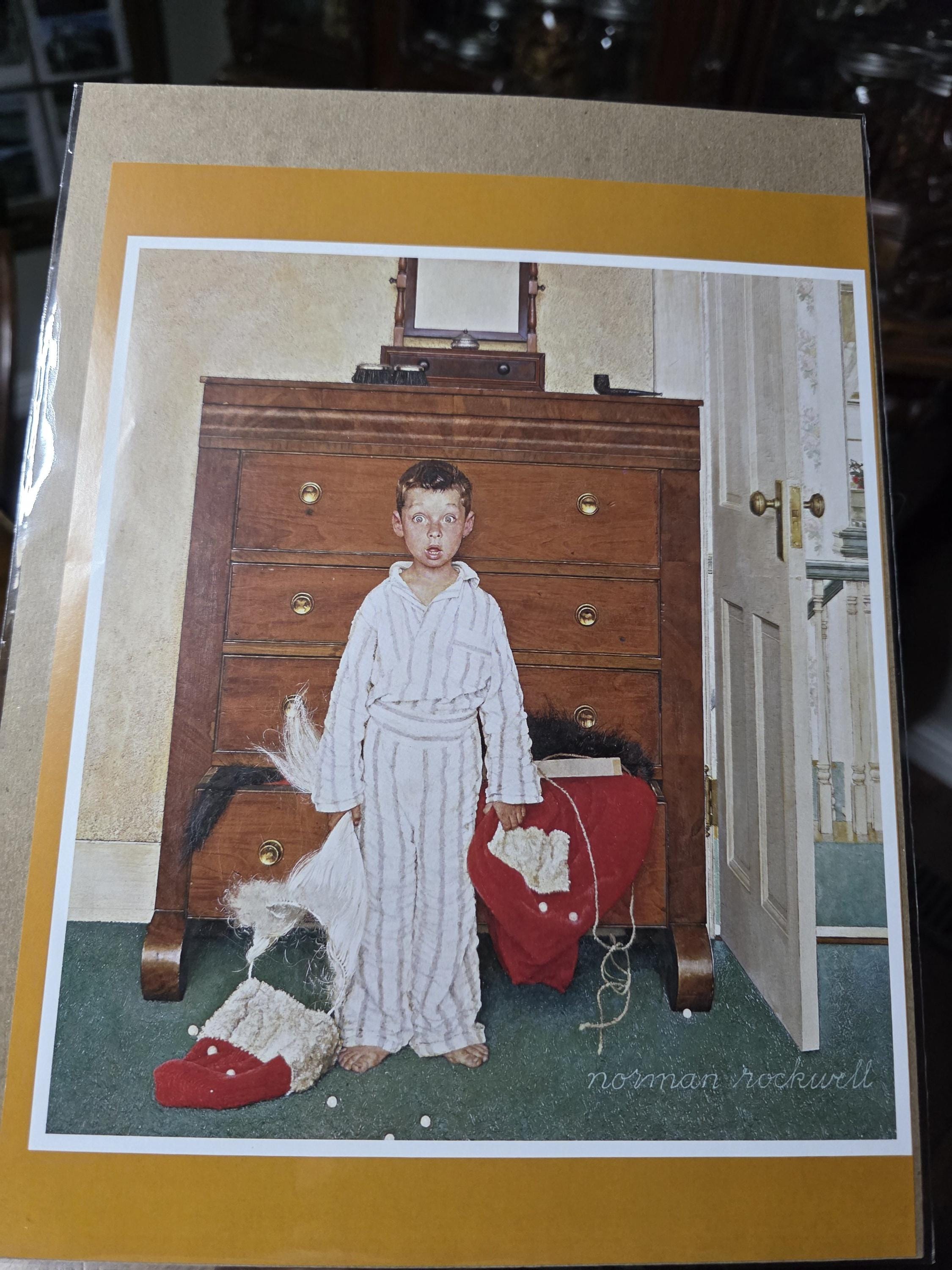 Vintage Norman Rockwell Christmas Print, 1989 
