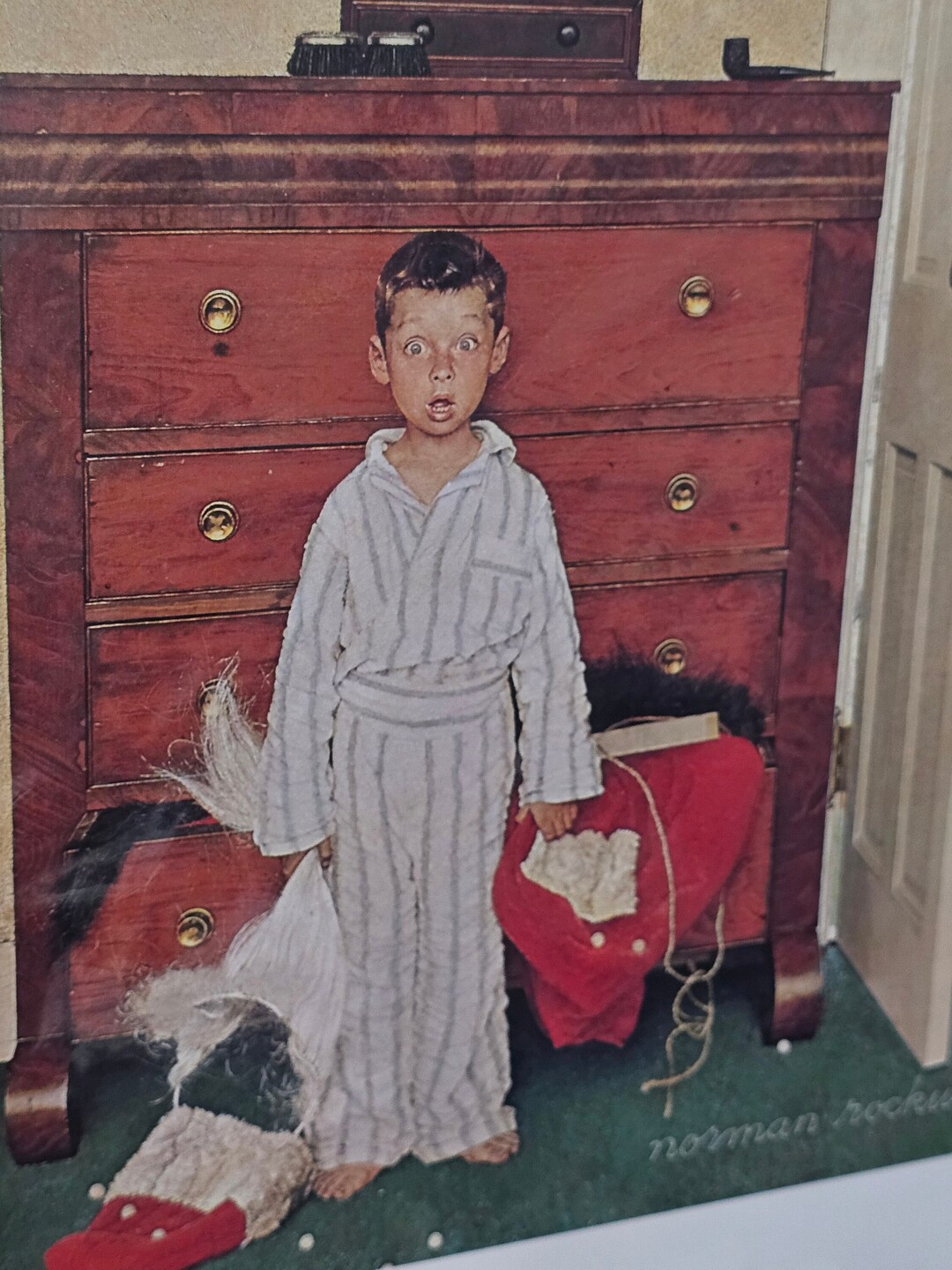 Vintage Norman Rockwell Christmas Print, 1989 