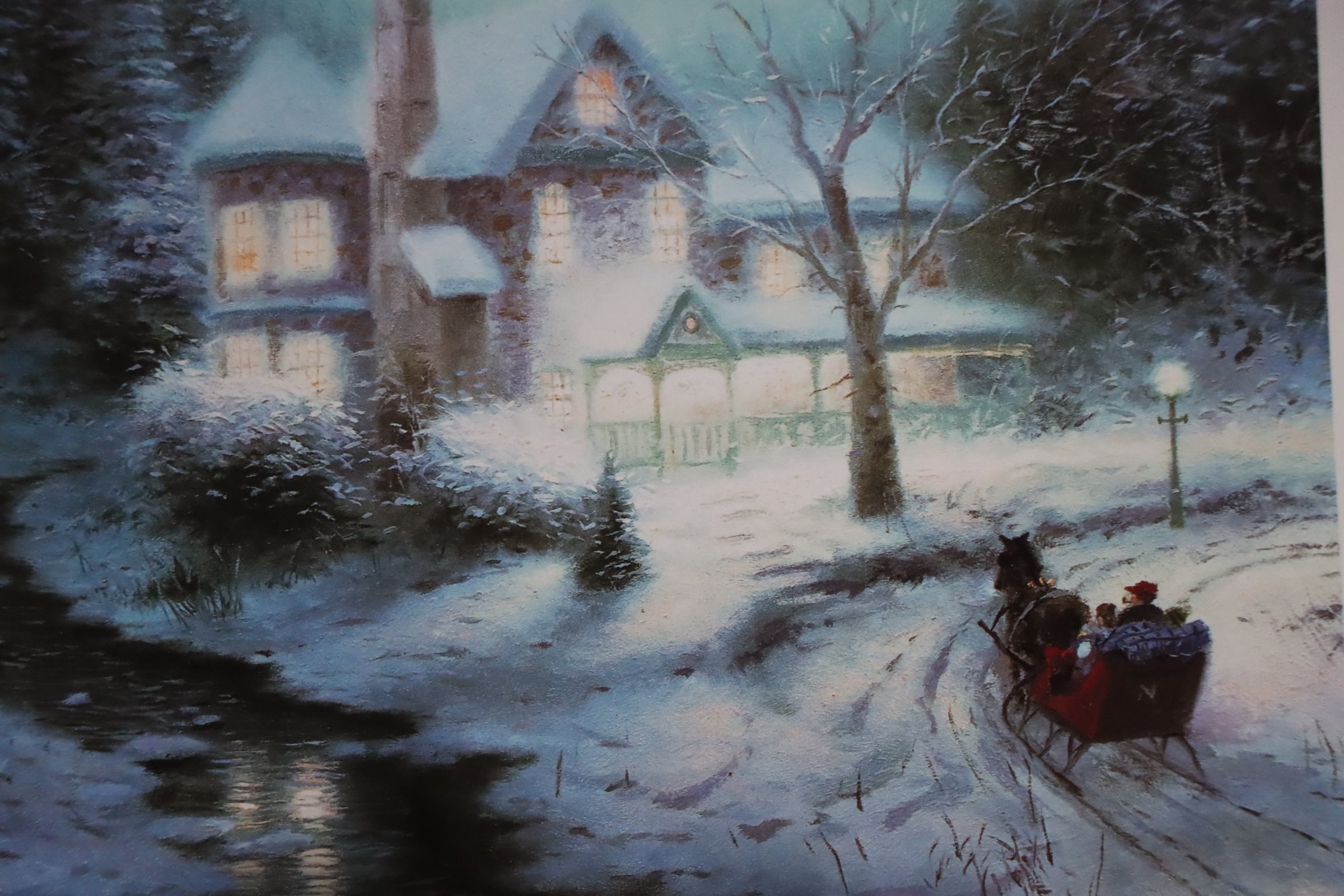 Thomas Kinkade Santa Sleigh - Etsy