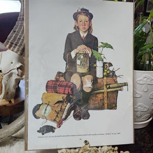 Lato kończy się Norman Rockwell sztuka dekoracja wydruk papier ulotki