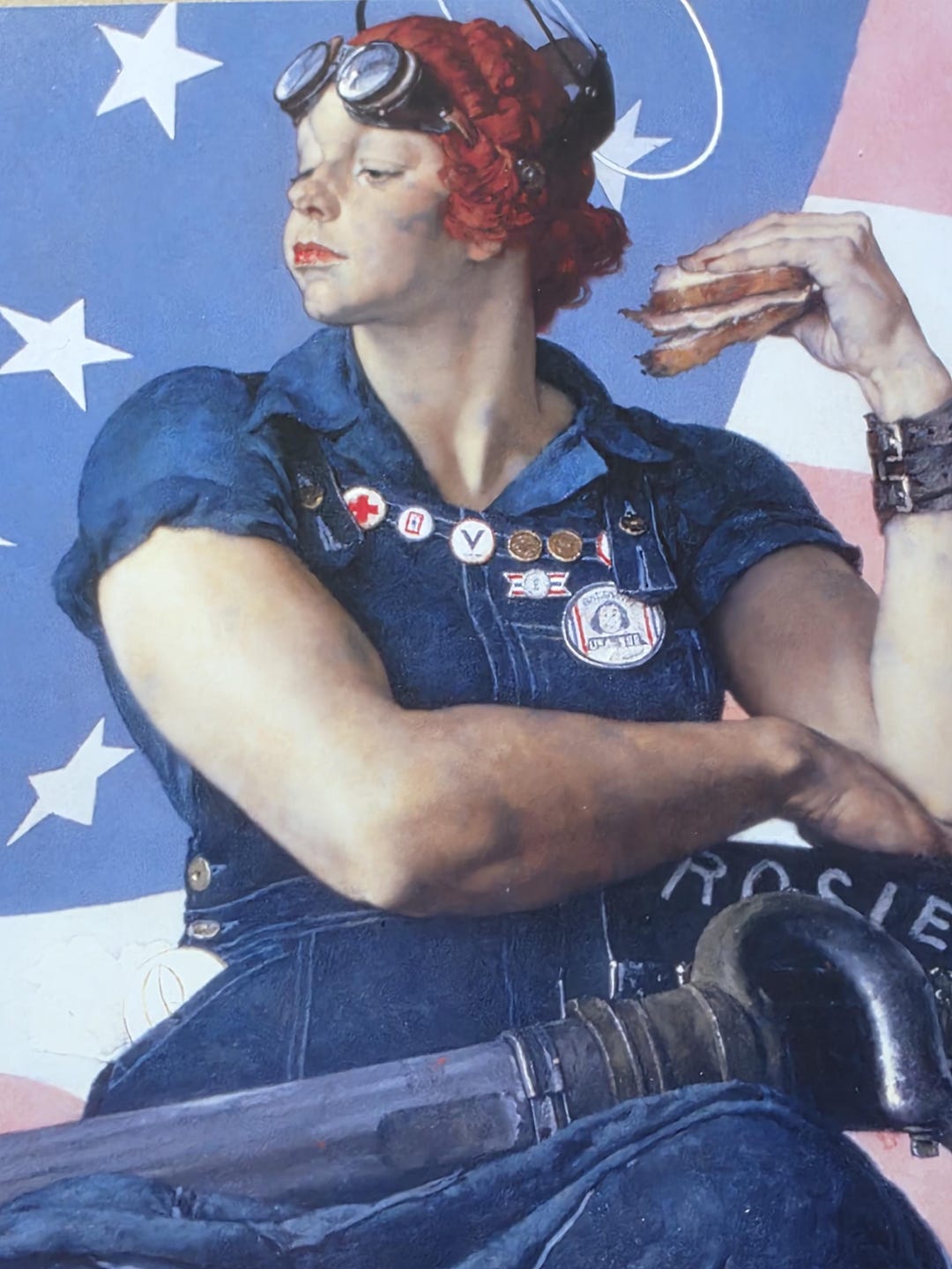 Roz Ritter Art Work Rosie the Riveter (1943) Norman Rockwell Artist Memories American ...