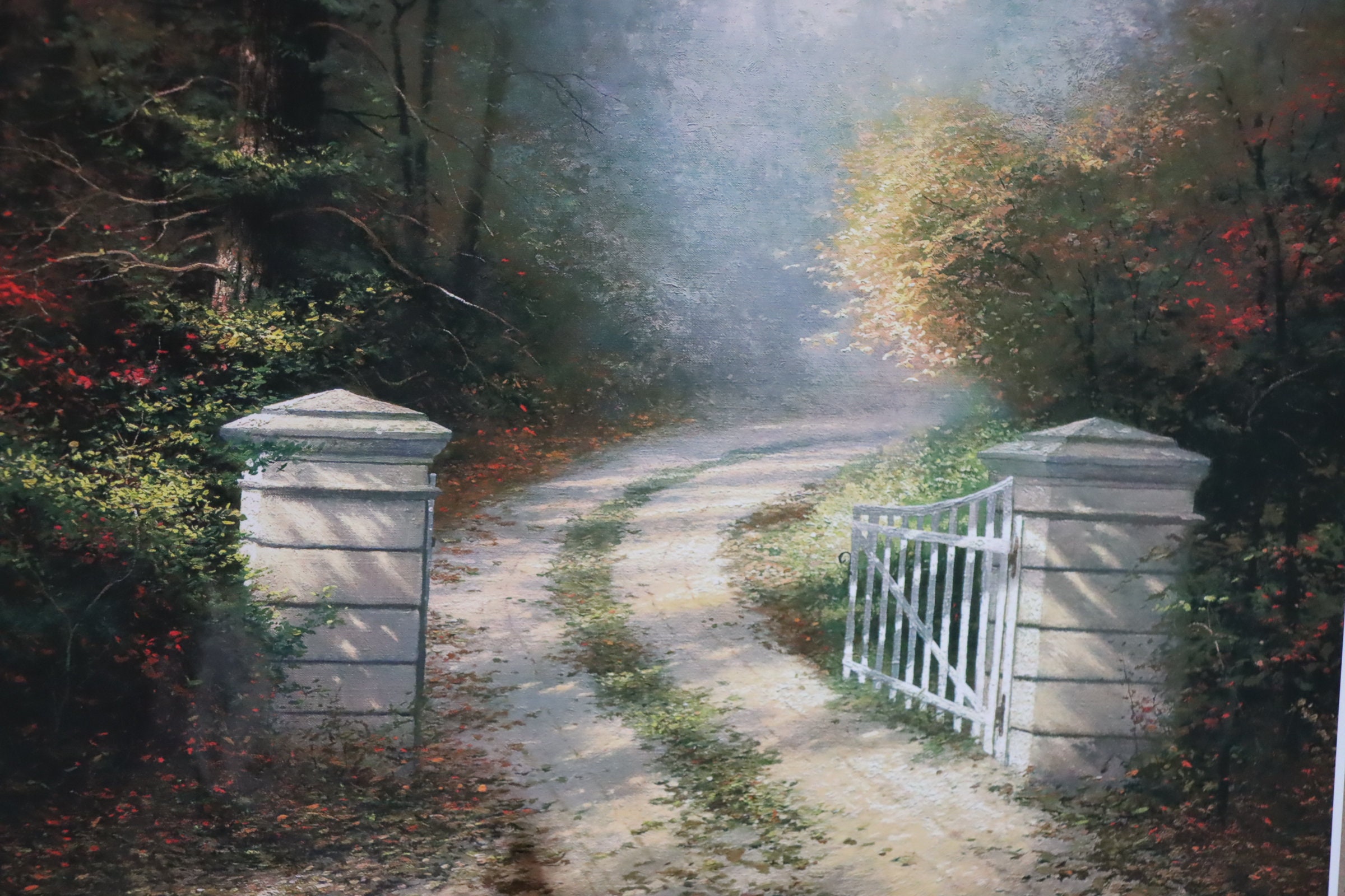 The Autumn Gate Thomas Kinkade Print Wall Decor Light Artist Hope Art ...