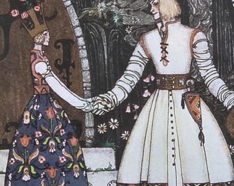 Der Riese, der kein Herz in seinem Körper hatte Kay Nielsen Illustrations Vintage