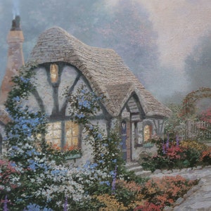 Chandler's Cottage Thomas Kinkade wydruk światło artysta dekoracja dom strona ulotka