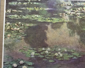 Nenúfares, Claude Monet, idea de regalo, 1978, impresión de folleto de libro, decoración de pared