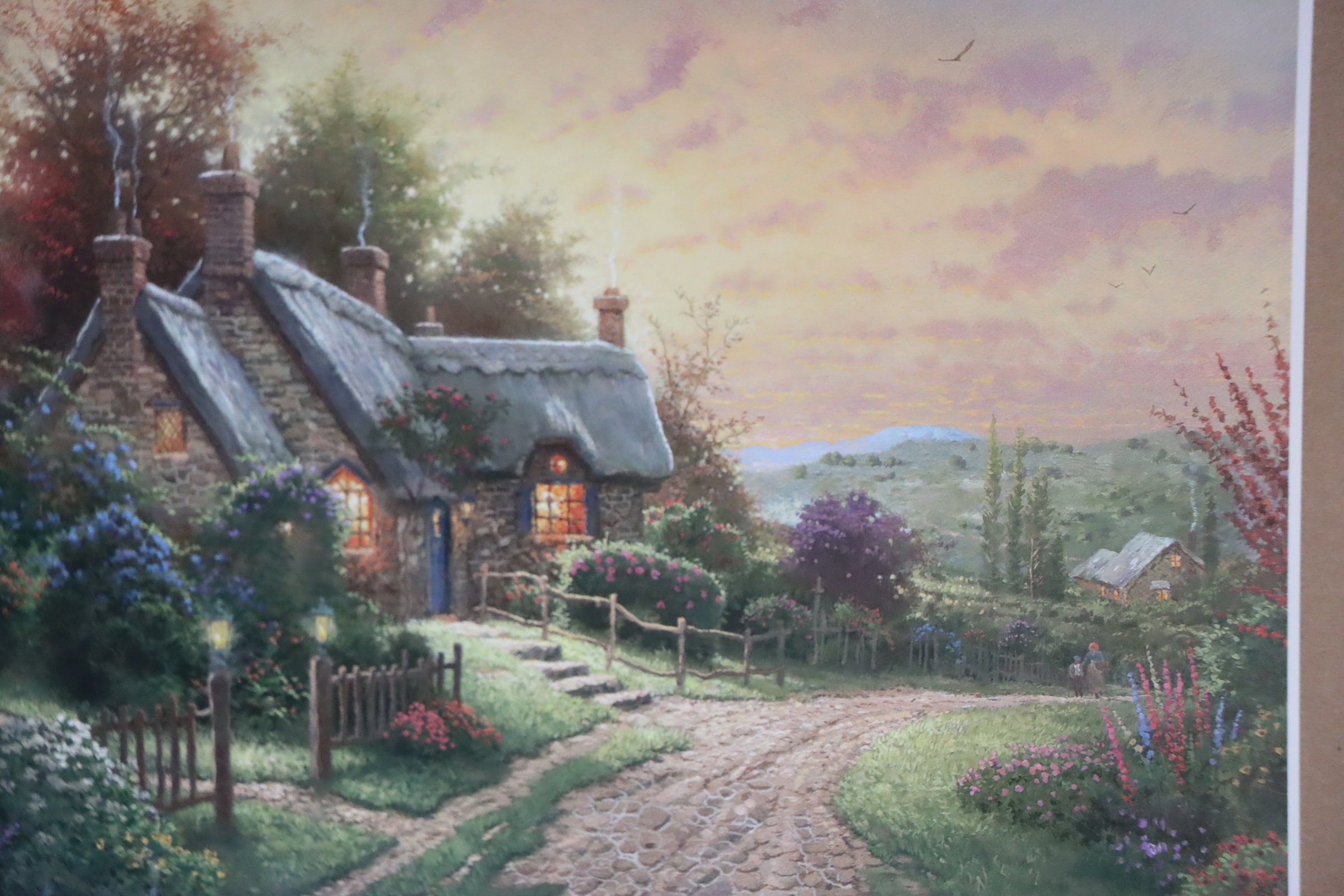 A peaceful time Thomas Kinkade art print light