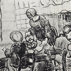 Vincent Von Gogh Interior lead pencil print light artist decor house decor page leaflet