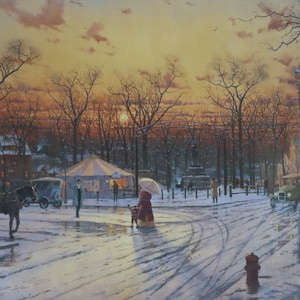 Town Square Thomas Kinkade art print
