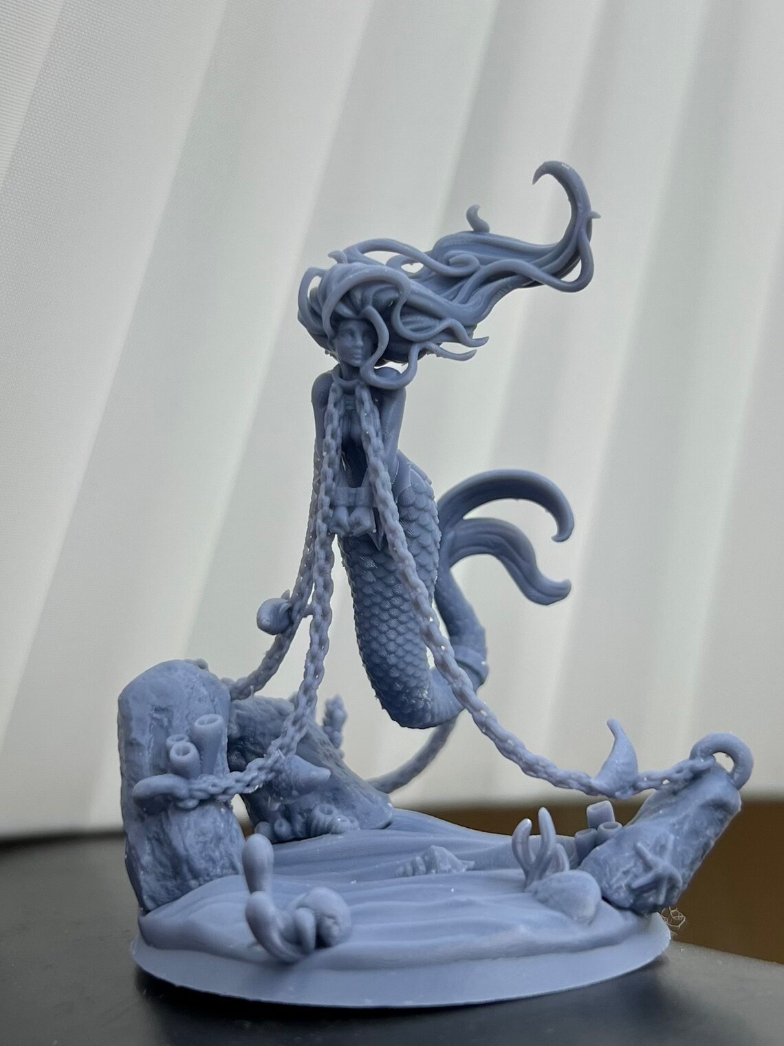 Chained Mermaid Dnd Mini Figure Etsy