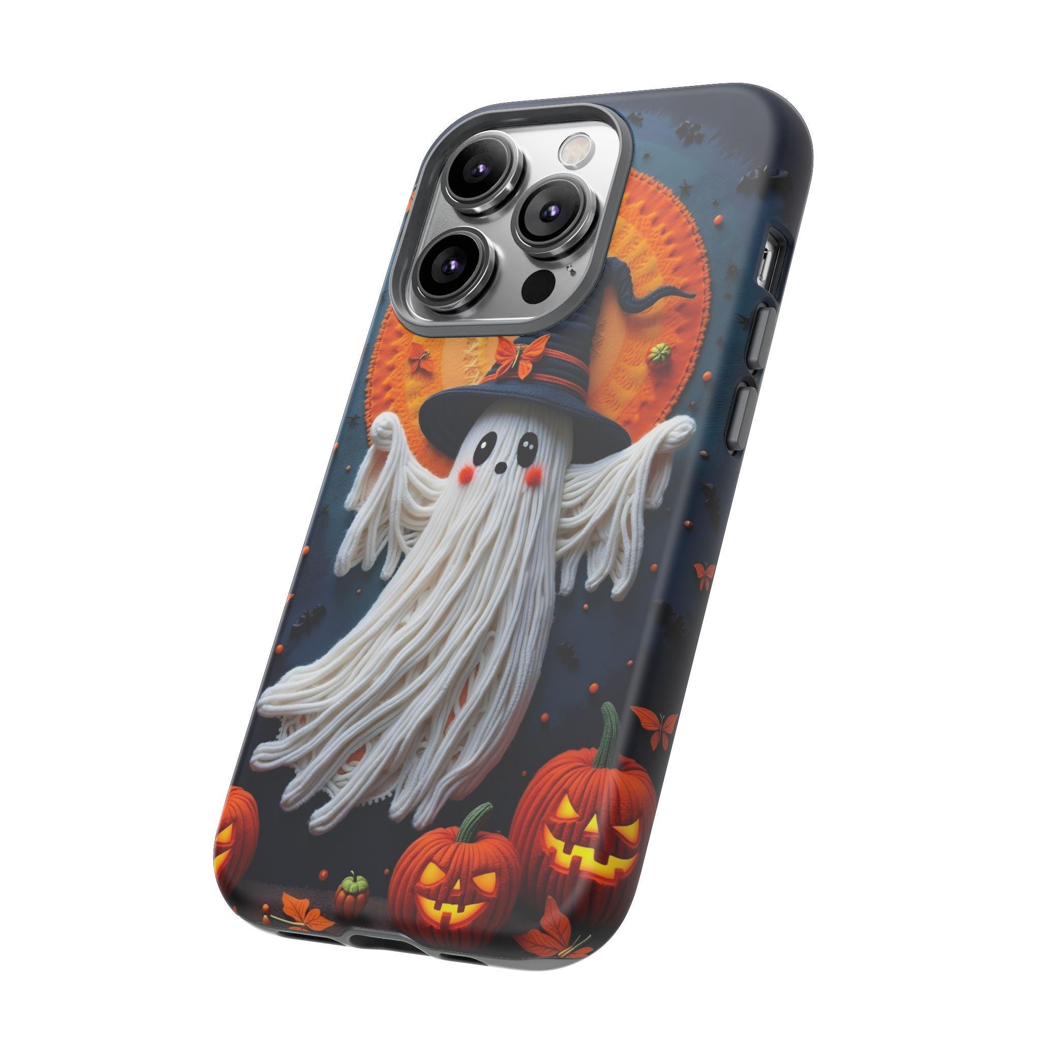 Halloween Ghosts Phone Case | Cute Spooky 3D Design | Fits iPhone | Perfect for Halloween | Spooky Ghosts Cover | Halloween Phone Case
