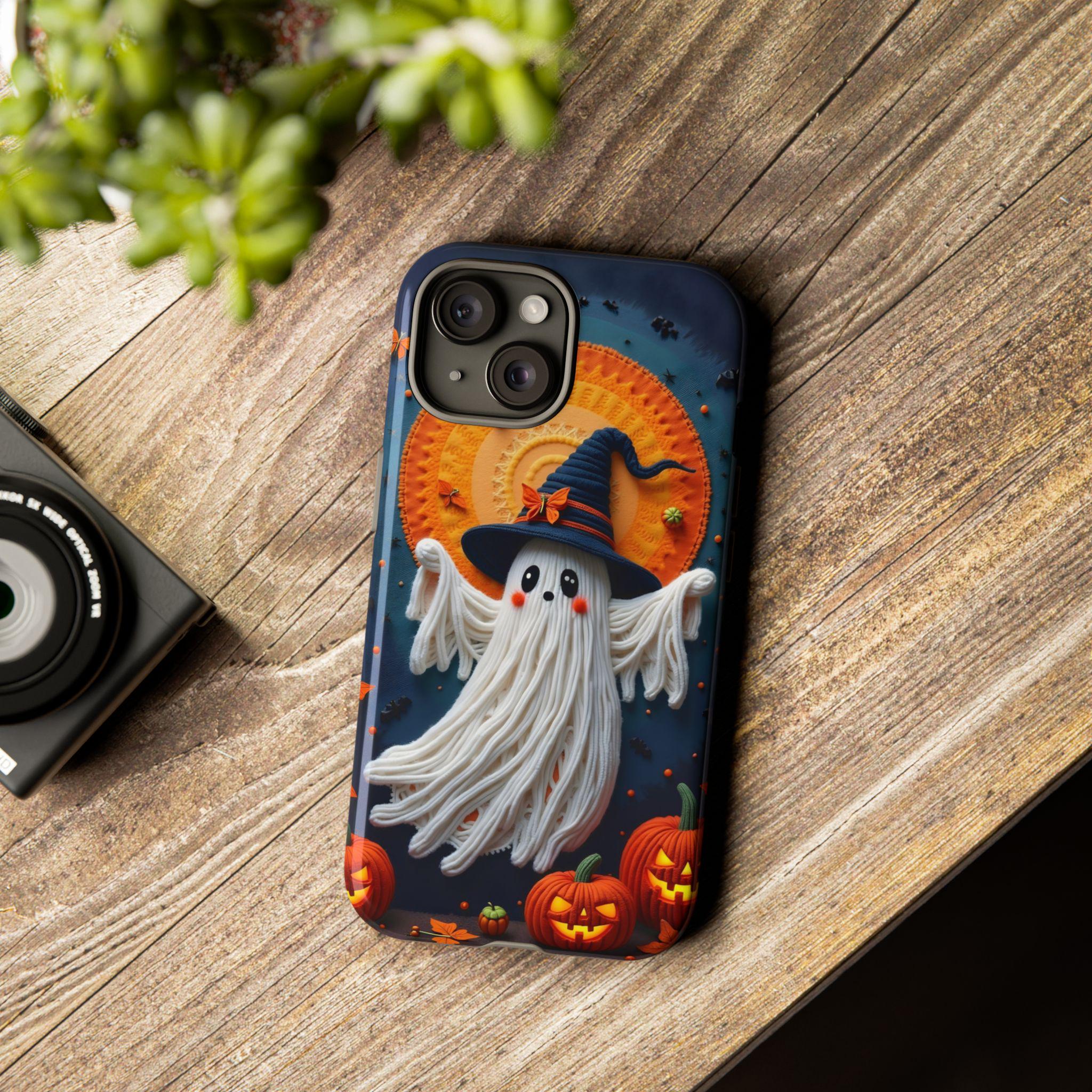 Halloween Ghosts Phone Case | Cute Spooky 3D Design | Fits iPhone | Perfect for Halloween | Spooky Ghosts Cover | Halloween Phone Case