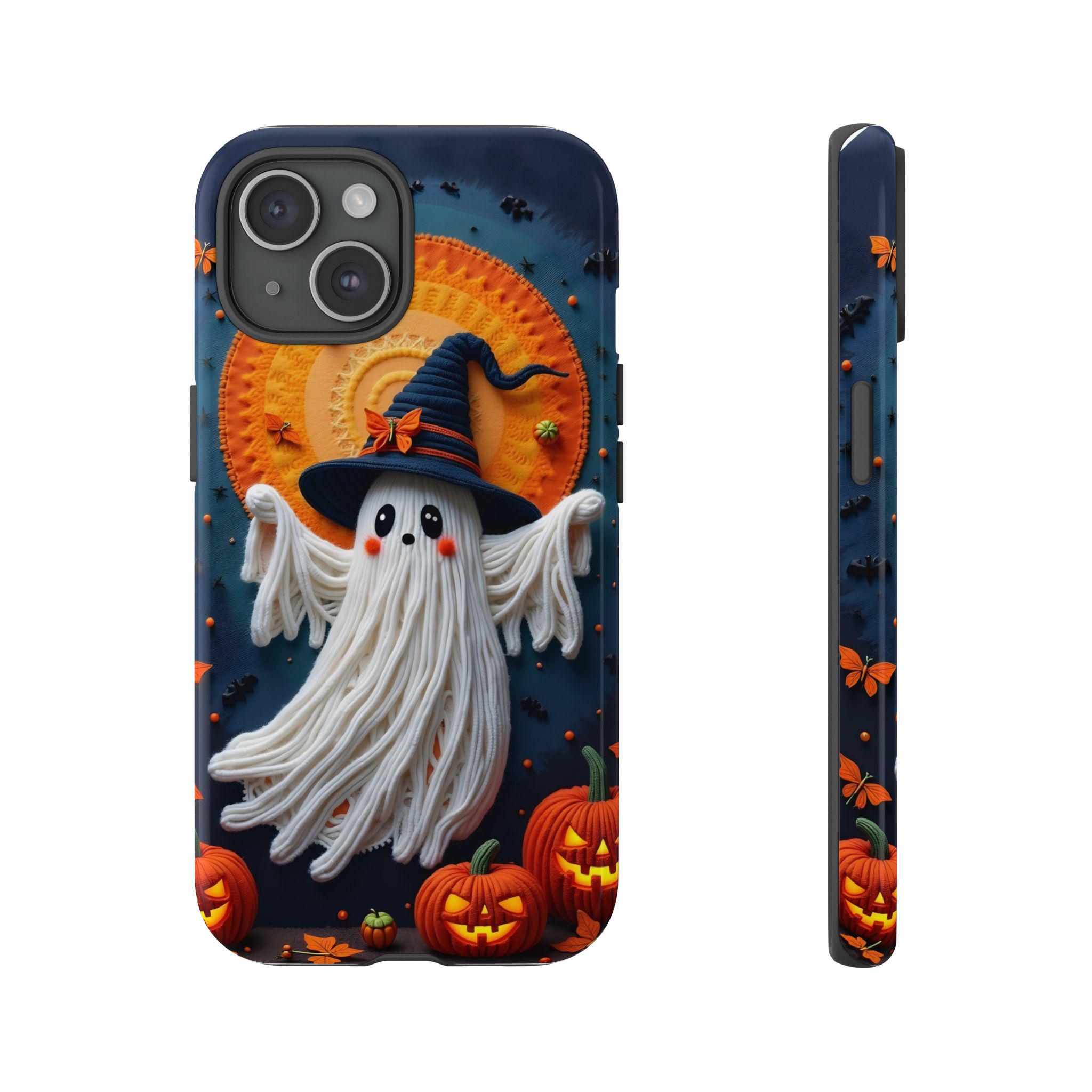 Halloween Ghosts Phone Case | Cute Spooky 3D Design | Fits iPhone | Perfect for Halloween | Spooky Ghosts Cover | Halloween Phone Case