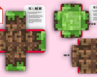 Minecraft Minecraft Chest Box Print Template PDF Format Easy to Print -   Israel