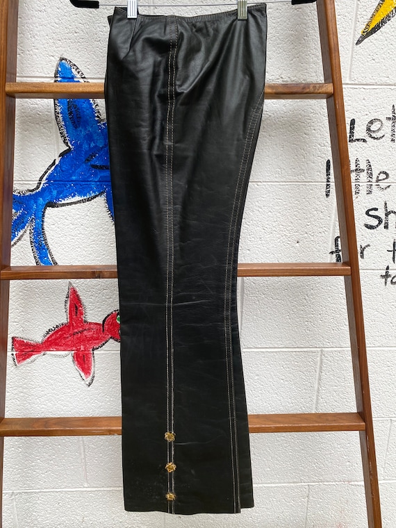 Tripp's Store : Vintage black leather 70's pantsu… - image 6