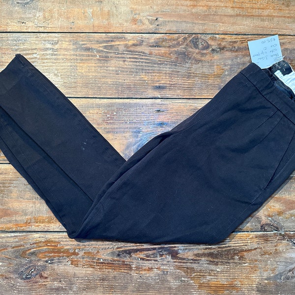 Black J Crew side zip Martie trousers // size 0 // Black tailored fitted pants