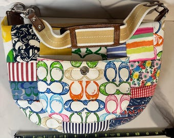 Coach Leather Shoulder Bag Patchwork - Etsy