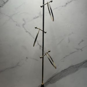 Vintage Towel Holder with Rose Base