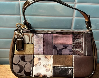 Rare Y2k 2000s Coach Limited Edition Holiday Patchwork Demi Bag