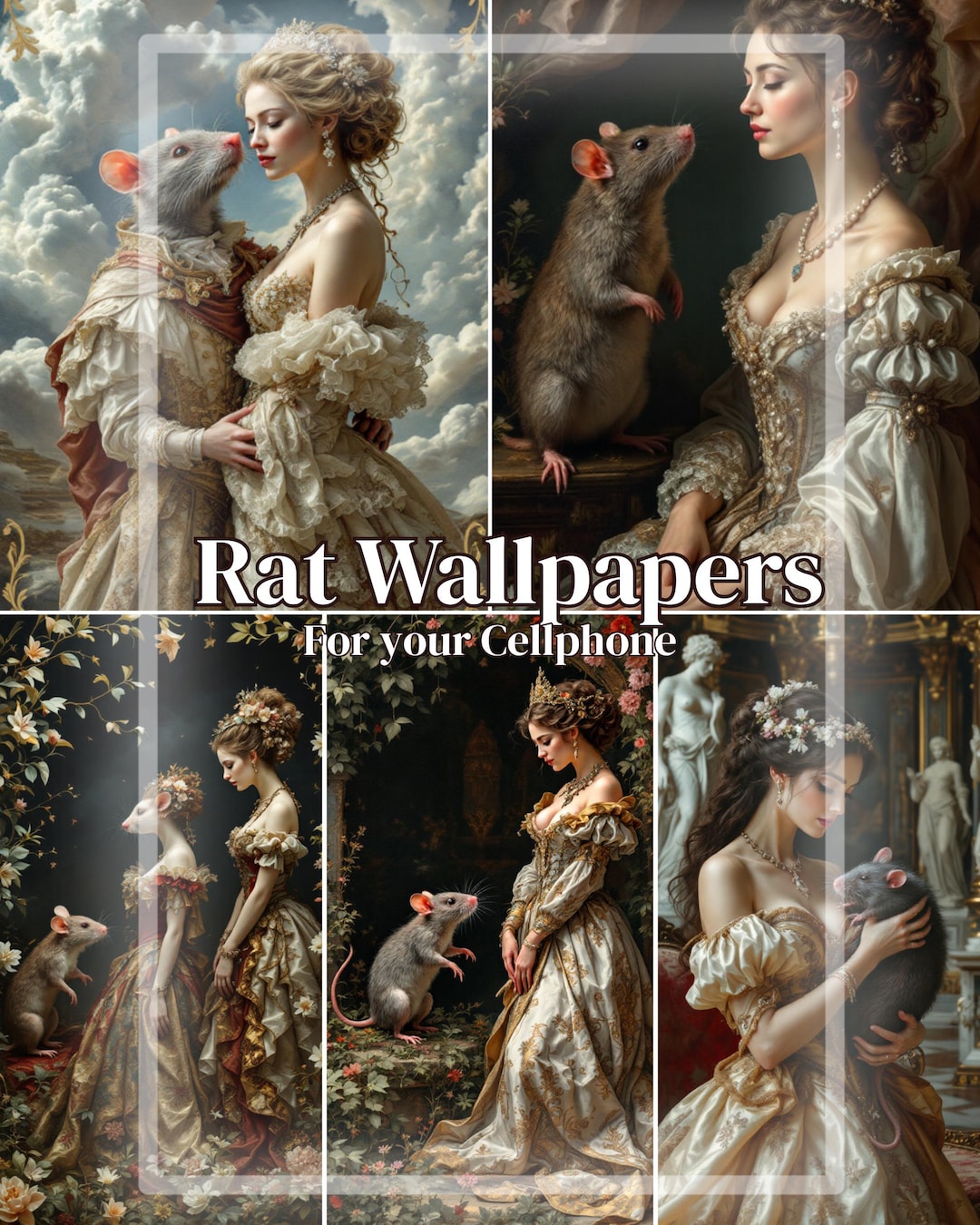 Renaissance Rats Renaissance Rat Wallpapers for Phone - 5 Downloads Included - Etsy