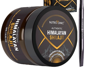Authentic Himalayan Shilajit by NutroTonic, 60 Days Sun Dried, Organic Potent Premium Resin, Lab Tested for Safety, 85% Fulvic Acid