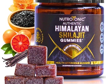 Authentieke Himalaya Shilajit®-gummies van NutroTonic®, met manukahoning gezoete, echte en heerlijke biologische smaken