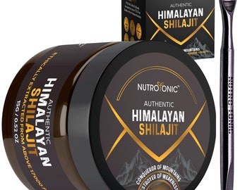Authentic Himalayan Shilajit by NutroTonic, 40 Days Sun Dried, Organic Potent Premium Resin, Lab Tested for Safety, 85% Fulvic Acid