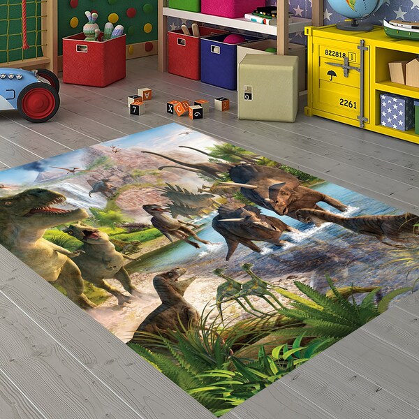 Dinosaur Rug Etsy