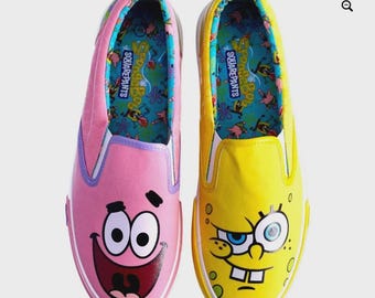 Nickelodeon sponge bob sneakers canvas size 8