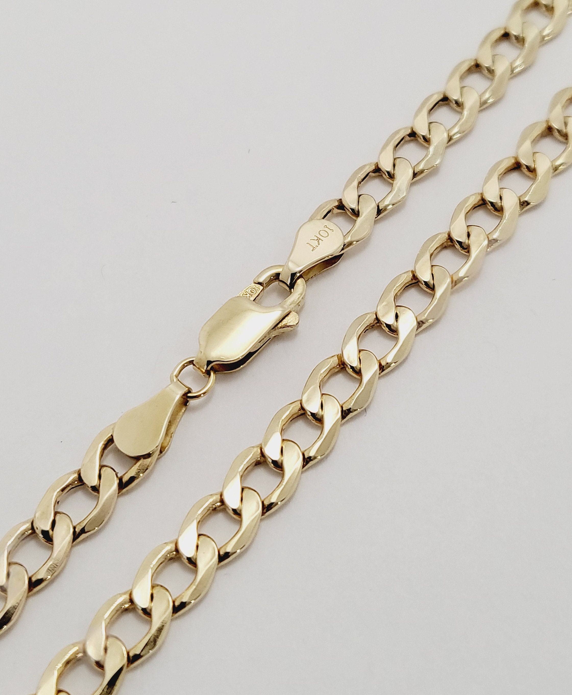 Large Flat Classy Curb Chain, Gold-tone Finish - 9/16 inch (15mm