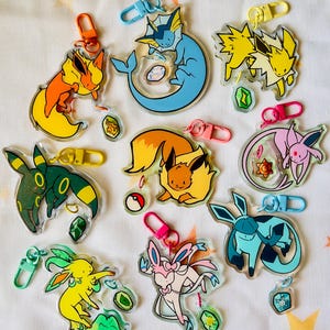 EeveeLutions Acrylic Charm Keychain