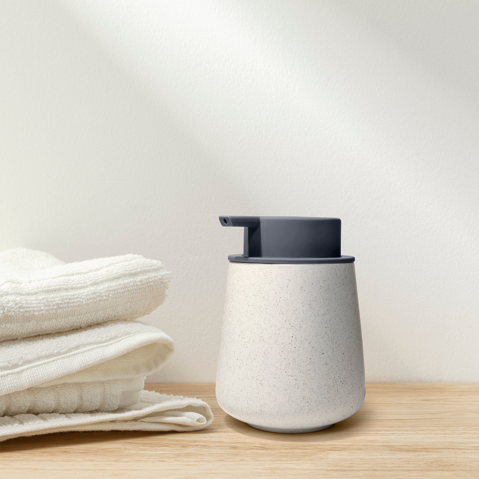 Buy Off White Ceramic Liquid Soap Dispenser - Stone Finish, Bath  Accessories at the best price on Monday, February 26, 2024 at 8:43 am +0530  with latest offers in India. Get Free