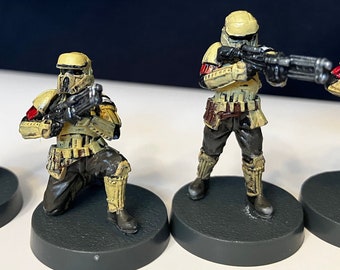 Soldados de la costa de Star Wars Legion pintados a medida, por encargo, miniaturas de Star Wars Legion, miniaturas pintadas, soldados de la costa de Star Wars