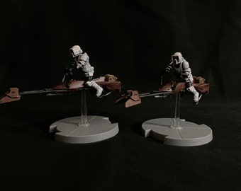 Expansión de la moto speeder 74-Z pintada a medida de Star Wars Legion