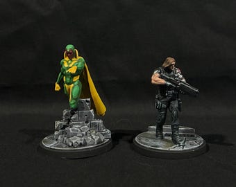 Paquete de personajes personalizados de Visión y Soldado de Invierno del Protocolo Crisis de Marvel