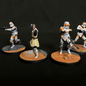 Custom Painted Star Wars Shatterpoint Hello There Squad Pack, Obi-wan Kenobi, Miniatures. Star Wars the Clone Wars, Star Wars Shatterpoint