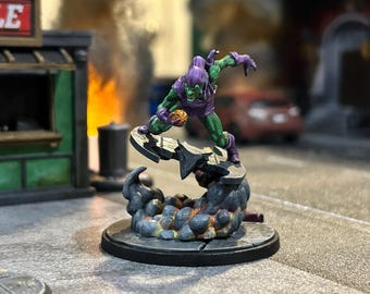 Marvel Crisis Protocol Proxy Green Goblin Miniatura pintada Spider Foes, modelo pintado