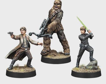 Pack de personajes de Héroes de la Rebelión pintados a mano de Star Wars Legion