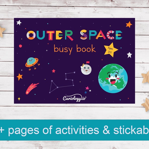 Outer Space Busy Book, Planet Busy Book Printable, Solar System Busy Book, Toddler Busy Book, Preschool Busy Binder, Toddler Activity Book