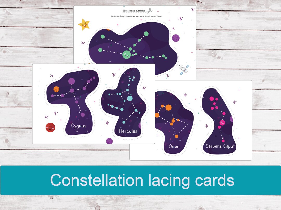 Constellation Lacing Cards Etsy - Il 1080xN.4823849414 O8ds 