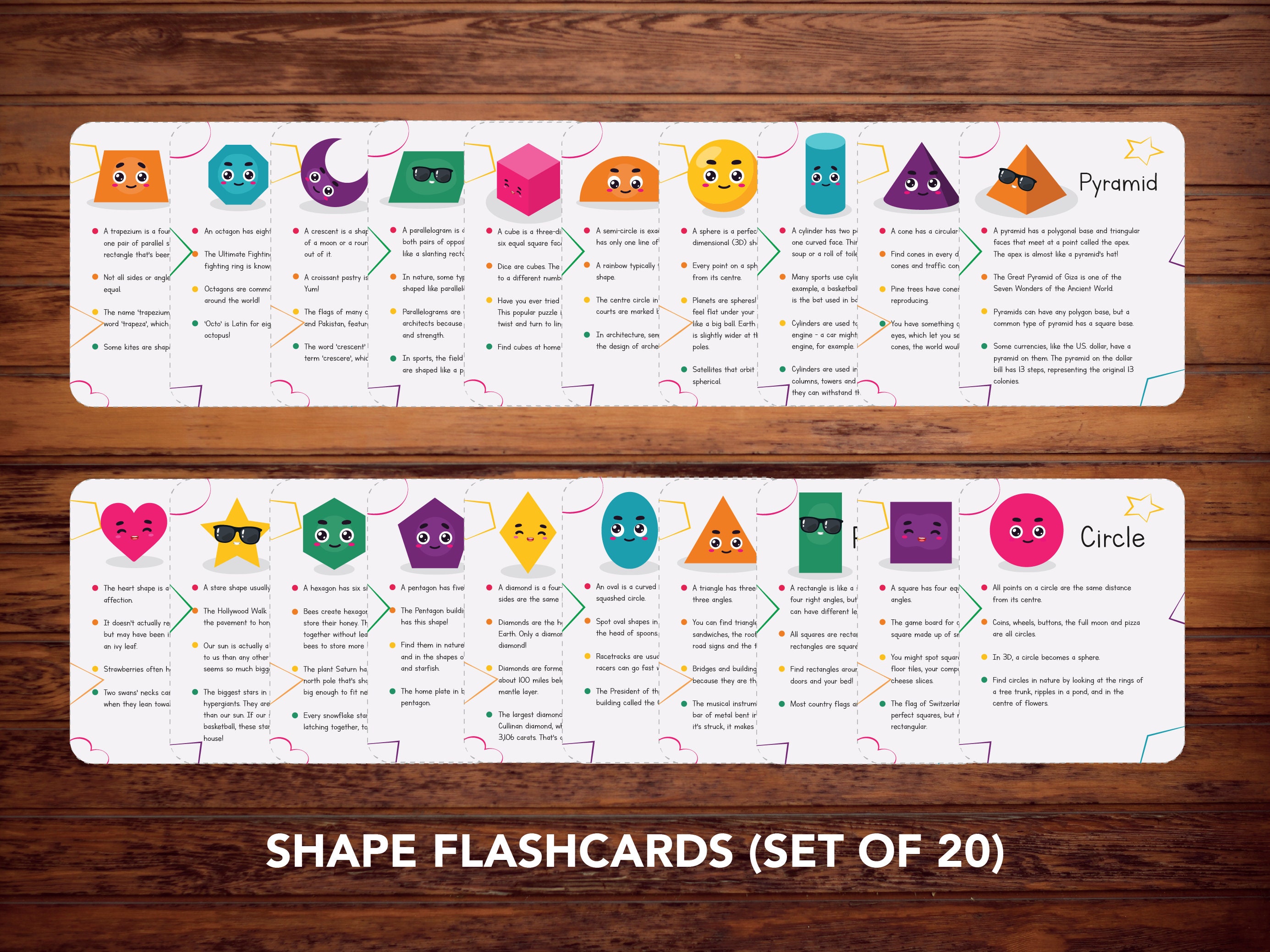 Shape Flashcards, Nomenclature Cards, Preschool Material, Flash Cards ...