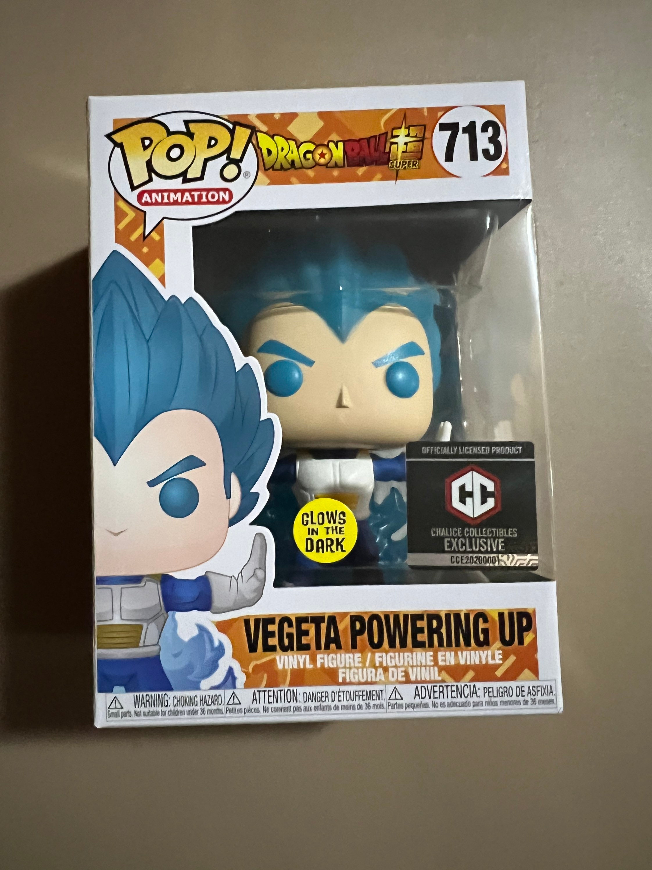 Funko Pop Dragon Ball Super - Vegeta Powering Up 713 (glow In The