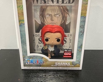 Funko Pop! One Piece 1401 Shanks Wanted Poster C2E2 Shared Exclusive
