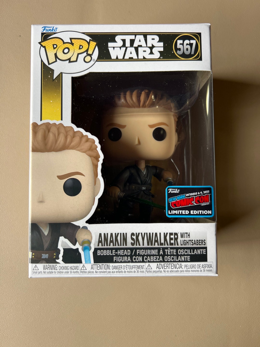 Funko Pops Anakin Skywalker 567 Comic Con Official Etsy