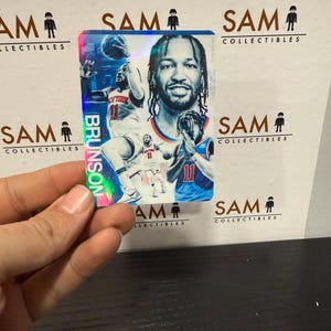 Jalen Brunson New York Knicks Karte – Doppelseitiges holografisches Finish + Schutzhülle