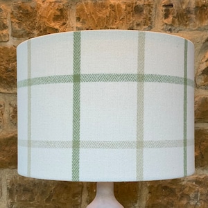 Tartan check lampshade. Handmade 20cm 25cm 30cm 35cm 40cm drum by The Lamp Millinery. Delivery included.