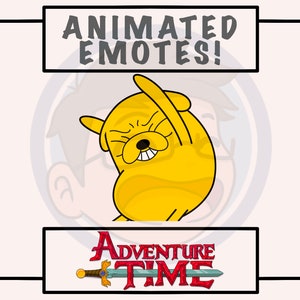 Gesto animado de discordia de Twitch de Hora de aventuras, Jake el perro