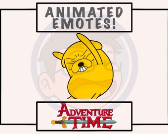 Gesto animado de discordia de Twitch de Hora de aventuras, Jake el perro