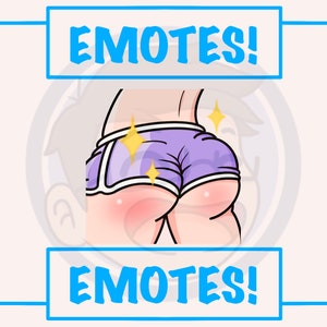 Purple Booty Shorts Emote for Twitch and Discord!