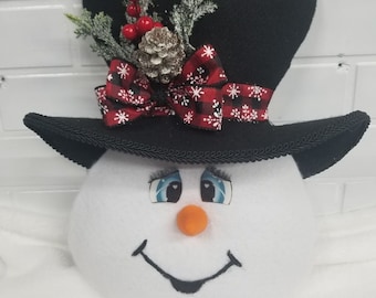 Snowman, Christmas wreath attachment, winter wreath attachment